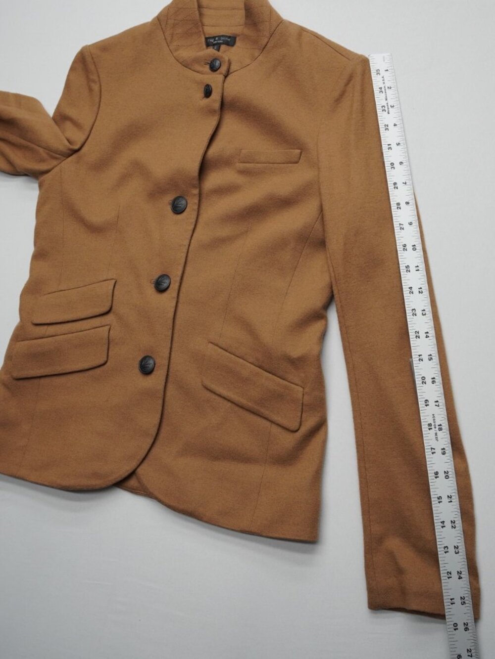 Rag and Bone Slade Wool Blazer in Dark Camel Size 6 - Picture 11 of 13